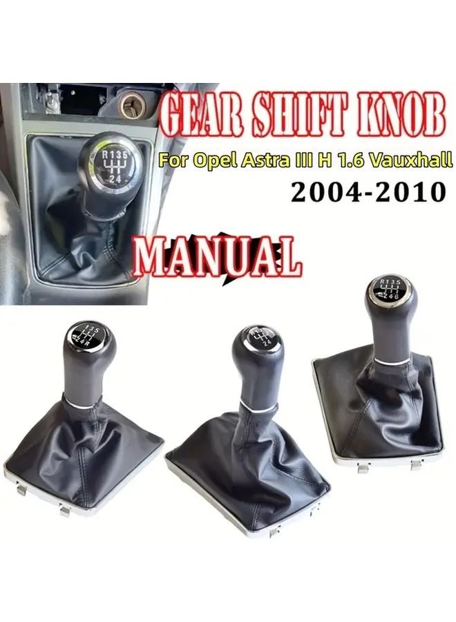 Opel Astra III H 1 6 Vauxhall 2004 2010 5 6 Speed Gear Shift Lever Head Black Line ABS Material - Image 1